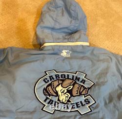 Vintage Starter North Carolina UNC Tarheels Puffer Jacket Blue Mens Size M