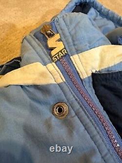 Vintage Starter North Carolina UNC Tarheels Puffer Jacket Blue Mens Size M