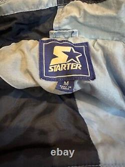 Vintage Starter North Carolina UNC Tarheels Puffer Jacket Blue Mens Size M