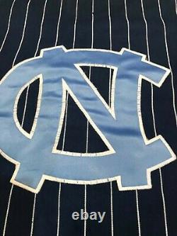 Vintage Starter UNC Tar Heels North Carolina NCAA Jersey Navy Blue Pinstripe L