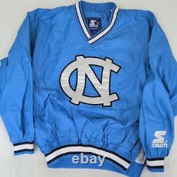 Vintage Starter Unc North Carolina Pullover Windbreaker Jacket Size Medium. A46