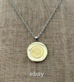 Vintage Sterling Silver UNC TAR HEELS University of North Carolina Seal Pendant