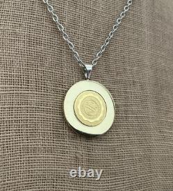 Vintage Sterling Silver UNC TAR HEELS University of North Carolina Seal Pendant
