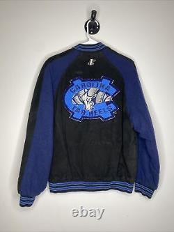 Vintage UNC Carolina Tar Heels Logo Athletic Leather Letterman Jacket Medium