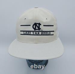 Vintage UNC Lady Tar Heels The Game Snapback Hat Split Bar Logo Rare
