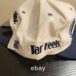 Vintage UNC North Carolina TarHeels Snapback Hat cap big logo Rare Embroidered