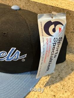 Vintage UNC Tar Heels Script Hat Sports Specialties Snapback Wool 2 Tone W Tag