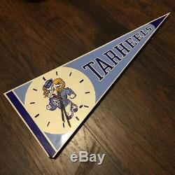 Vintage UNC Tarheels NCAA Plastic Pennant Clock RARE Not Tested