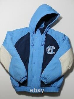 Vintage UNC Univ. North Carolina Tarheels Starter Puffer Jacket Hooded Size M/L