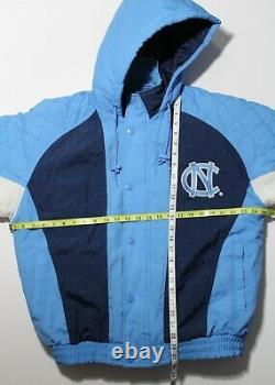 Vintage UNC Univ. North Carolina Tarheels Starter Puffer Jacket Hooded Size M/L