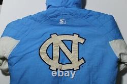 Vintage UNC Univ. North Carolina Tarheels Starter Puffer Jacket Hooded Size M/L