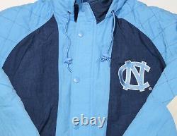 Vintage UNC Univ. North Carolina Tarheels Starter Puffer Jacket Hooded Size M/L