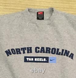 Vintage Y2K Nike UNC Carolina Tar Heels Gray Sweatshirt SMALL