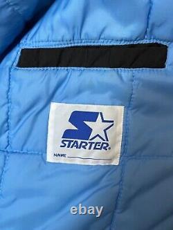 Vintage starter unc north carolina tar heels jacket coat mens size large 90s