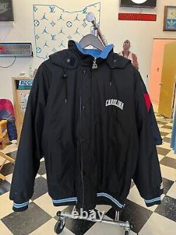 Vintage starter unc north carolina tar heels jacket coat mens size large 90s