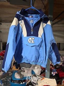 Vtg 90's Starter North Carolina Tarheels Hooded Puffer Jacket Men's Med NWT RARE