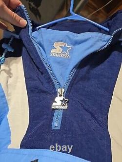 Vtg 90's Starter North Carolina Tarheels Hooded Puffer Jacket Men's Med NWT RARE