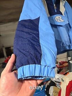 Vtg 90's Starter North Carolina Tarheels Hooded Puffer Jacket Men's Med NWT RARE