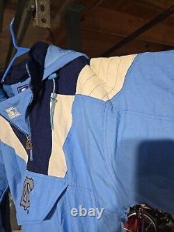 Vtg 90's Starter North Carolina Tarheels Hooded Puffer Jacket Men's Med NWT RARE