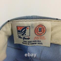 Vtg 90s North Carolina Tar Heels Cap Pin Stripe UNC Snapback Game Basketball Hat