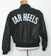 Vtg 90s North Carolina Tar Heels Unc Pro Player Leather Jacket Black Xl X-large