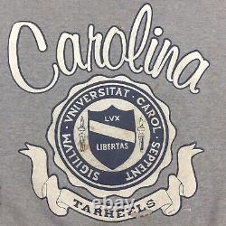 Vtg Flawed North Carolina Thrashed Sweatshirt Crewneck Tar Heels UNC Logo USA XL