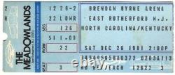 1981 CAROLINE DU NORD TAR HEELS contre KENTUCKY ticket de match MICHAEL JORDAN 19 points
