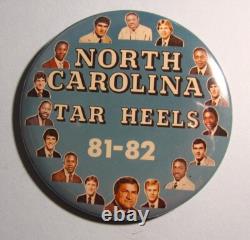 1981 Photo d'équipe des Tar Heels de l'UNC de Michael Jordan Bouton de collection année recrue