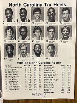 1982 Ncaa Programme Régional De Basketball De L'est Michael Jordan Unc Tar Talons Rares