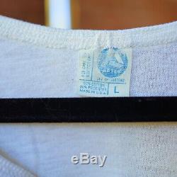 1982 Vtg Carolina Tar Heels Shirt Mince Henley Michael Jordan Med / Large Années 80 Unc