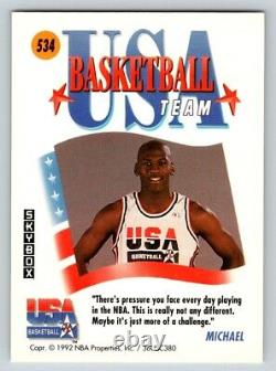 1992 Skybox USA Basketball / #534 Michael Jordan Bulls Unc / Goat Hof Carte Brute