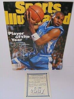1995 Jerry Stackhouse A Signé Si Magazine Unc North Carolina Tar Heels Basketball