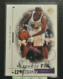 1998-1999 Sp Authentique Vince Carter Rookie F / X Rc / 3500 Unc Tarheels Raptors