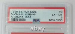 1998 Si Pour Les Enfants II 1984 Unc Tar Talons Michael Jordan #3, Psa 6, Pop 4, Seulement 1 ^