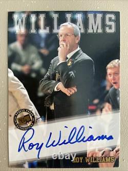 2002 Roy Williams Press Pass Auto Unc Tarheels Autographe Caroline Du Nord Kansas