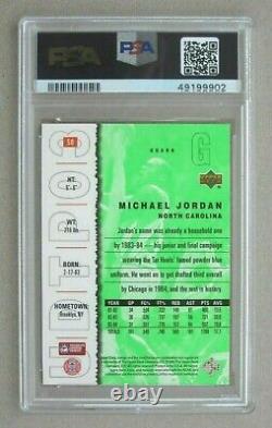 2003 Top Prospects Du Pont Supérieur Michael Jordan #58 Unc Tar Heels, Psa 10 New Grade