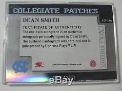 2007 Donruss Elite Dean Smith Unc Logo Patch Signature Auto # 'd 79/250 Tar Heels
