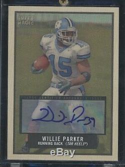 2009 Magie Willie Parker Topps Autographe Auto Rare Sp Steelers Unc Tar Heels