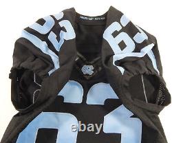 2014 Maillot Noir Utilisé en Jeu des Tar Heels de Caroline du Nord UNC #63 NP Rem 44 117