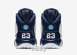 2019 Nike Air Jordan 9 Retro Sz 11 Blanc Carolina Blue Unc Tarheels 302370-145