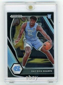 2021 Prizm Draft Picks Day'Ron Sharpe RC #25 Prizm Noir 1/1 UNC Tar Heels