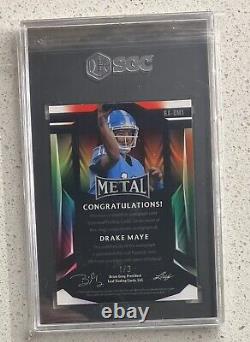 2023 Feuille Métal Drake Maye RC Auto /3 Kaléidoscope Rose SGC 10/8.5 UNC Tar Heels