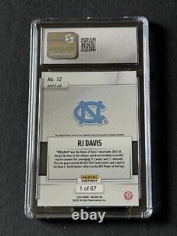 2024 Panini Instant NIL 12 RJ Davis UNC Tarheels de Caroline du Nord PR 67 SP CGC 10