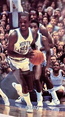 Affiche de basket-ball vintage de la Caroline du Nord Converse UNC Michael Jordan Sam Perkins
