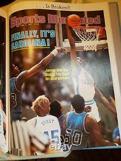 Album en cuir commémoratif du championnat de basketball NCAA 1982 des UNC Tarheels