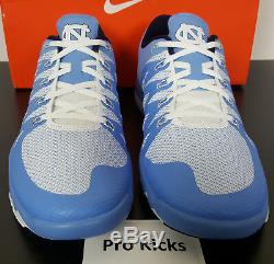 Ampli Nike Free Trainer 5.0 V6 Unc Tarheels Bleu Blanc Rare 723939-402 (taille 11.5)