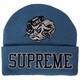 Bonnet En Tricot à Revers Mitchell & Ness Ncaa Tar Heels De L'unc Supreme Bleu Neuf