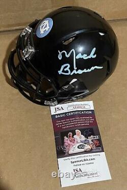CASQUE MINI SIGNÉ DE MACK BROWN DES TAR HEELS DE UNC AVEC CERTIFICAT D'AUTHENTICITÉ JSA