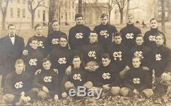 Cabinet De L'équipe De Football De 1910 Univ Of North Carolina Tarheels Photo Antique Unc Old