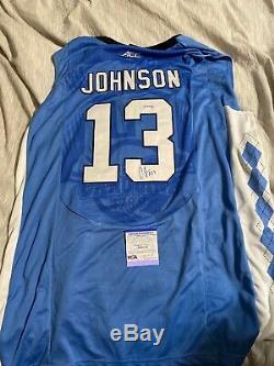 Cameron Johnson A Signé Autographiés Unc Tar Heels Suns Jersey